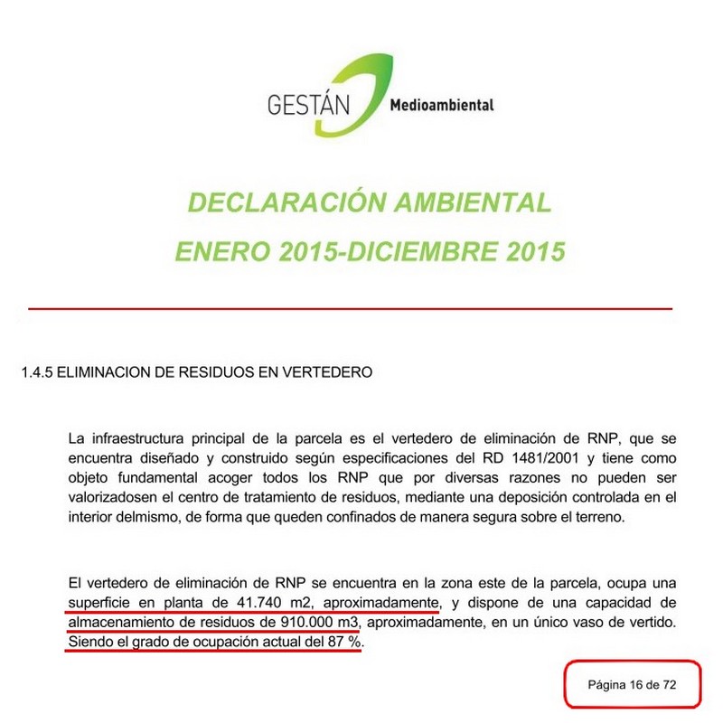 declaración ambiental 2015